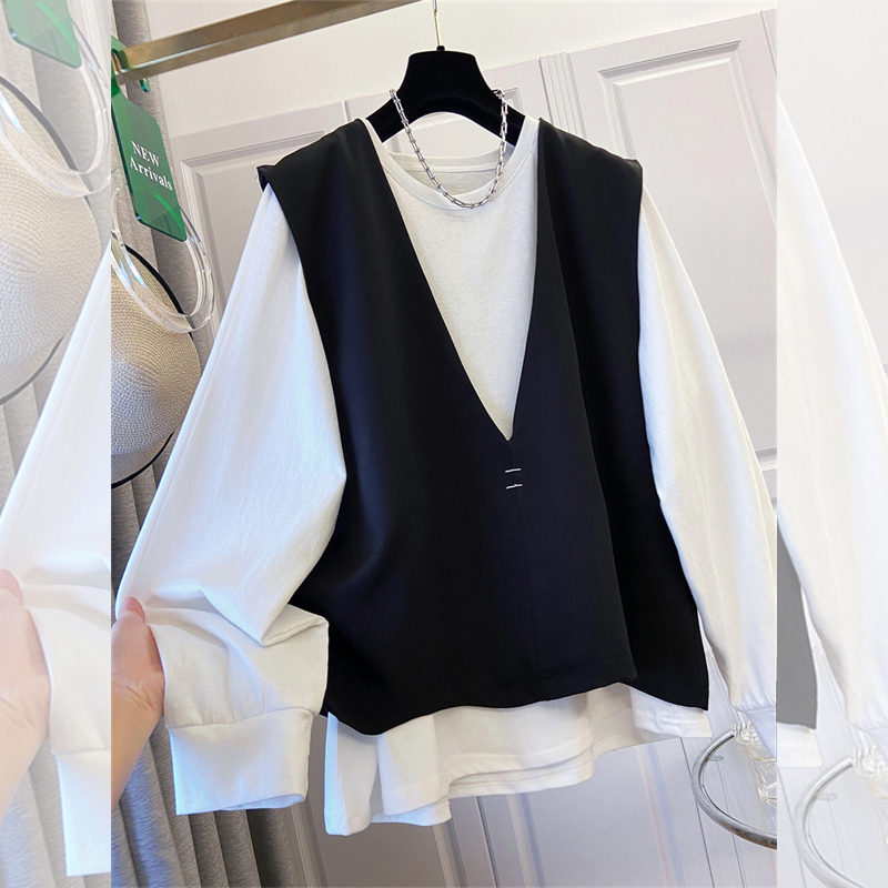 Shirts - SuperAen Kaus Lengan Panjang Putih Pullover