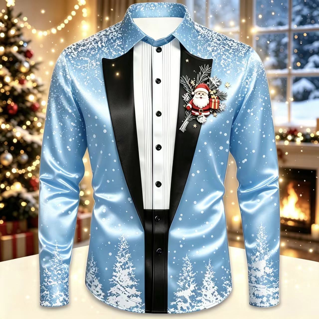 Kemeja Lengan Panjang Satin Pr - Mens Satin Silk Dress Shirt ulasan dan harga