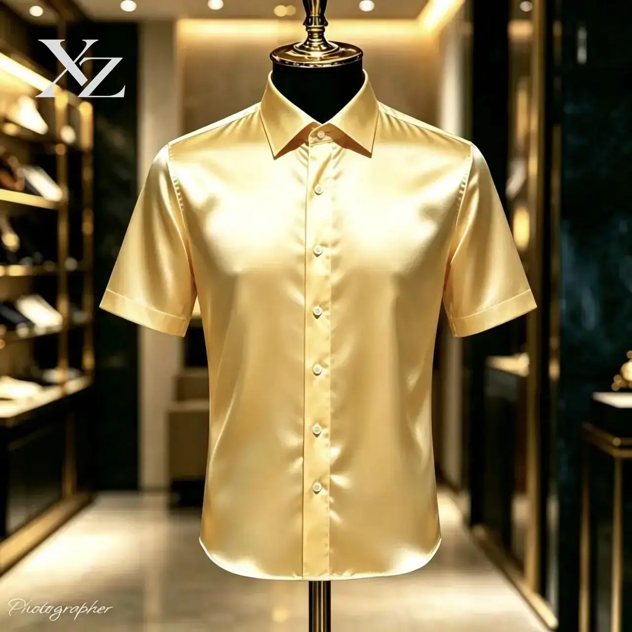 Kemeja Pria Premium dengan Bah - Mens Satin Silk Dress Shirt ulasan dan harga