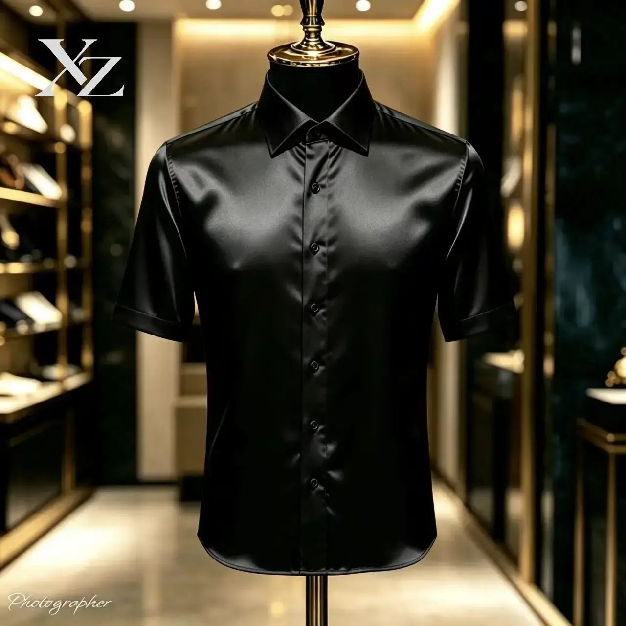 Kemeja Pria Premium dengan Bah - Mens Satin Silk Dress Shirt ulasan dan harga