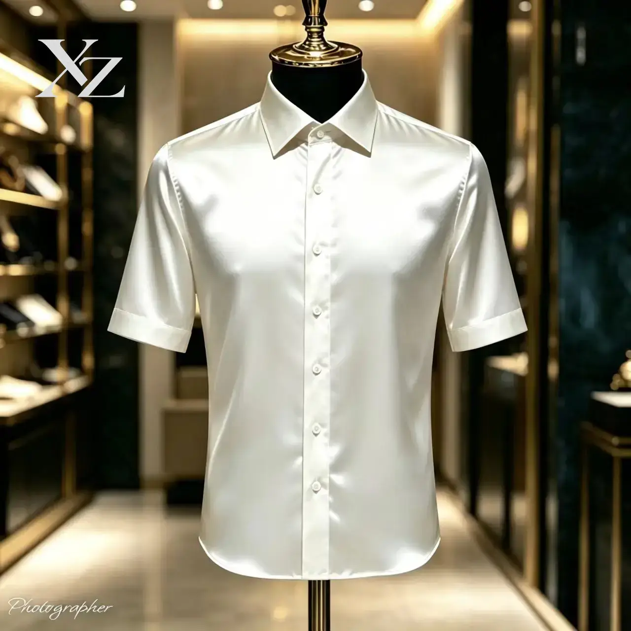Kemeja Pria Premium dengan Bah - Mens Satin Silk Dress Shirt ulasan dan harga